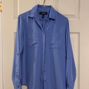 blue button down dress shirt
